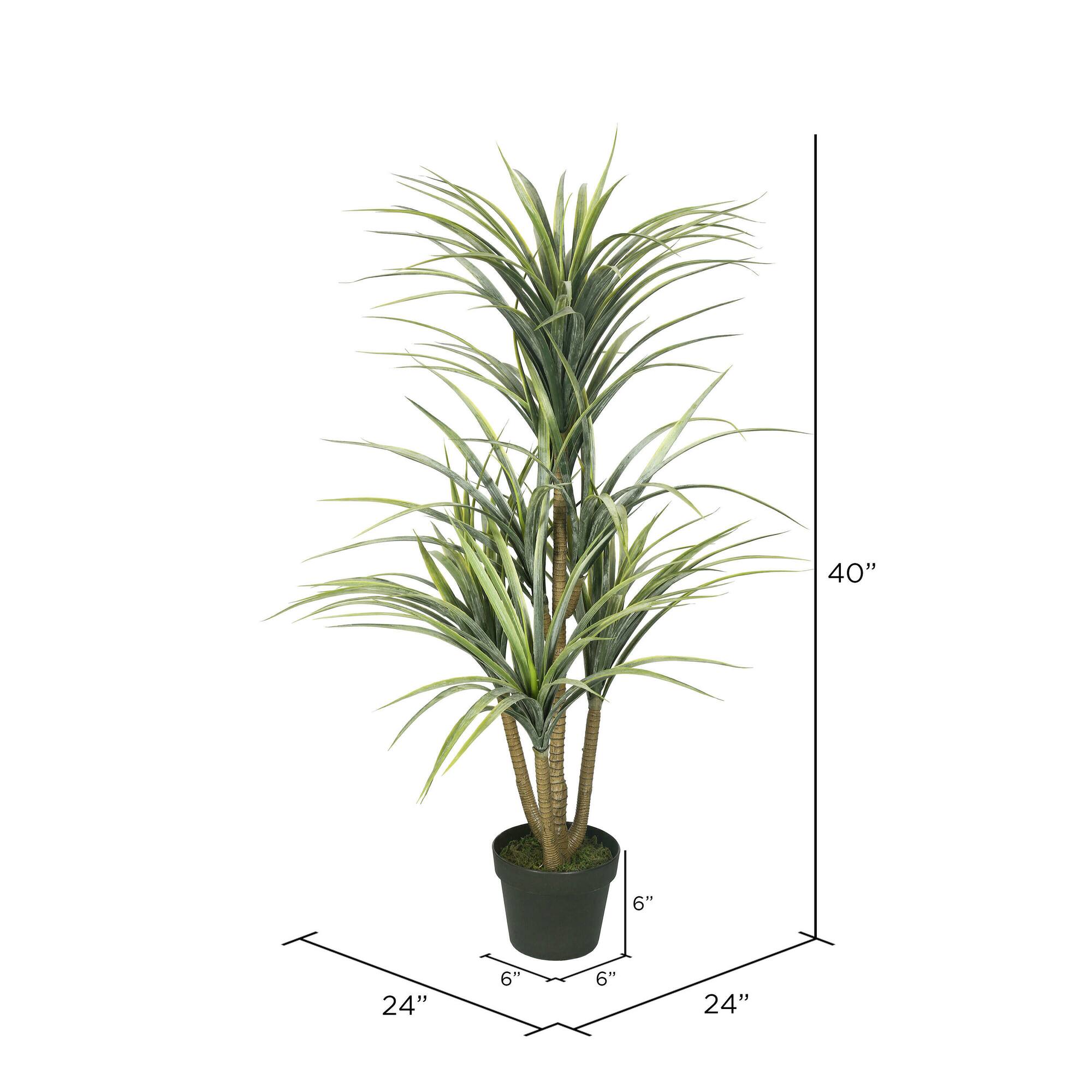 3.3ft. Potted Artificial Green Yucca Tree